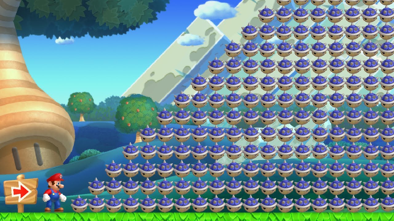 Can Mario Collect 999 Spiny Shells in New Super Mario Bros. U ? - YouTube