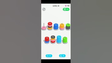 Color Hoop Stack Sort Puzzle - Level  10