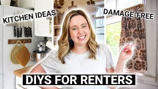 Quick &amp; Easy Renter Friendly Kitchen Decor! 💡 (Damage-free DIY Ideas)