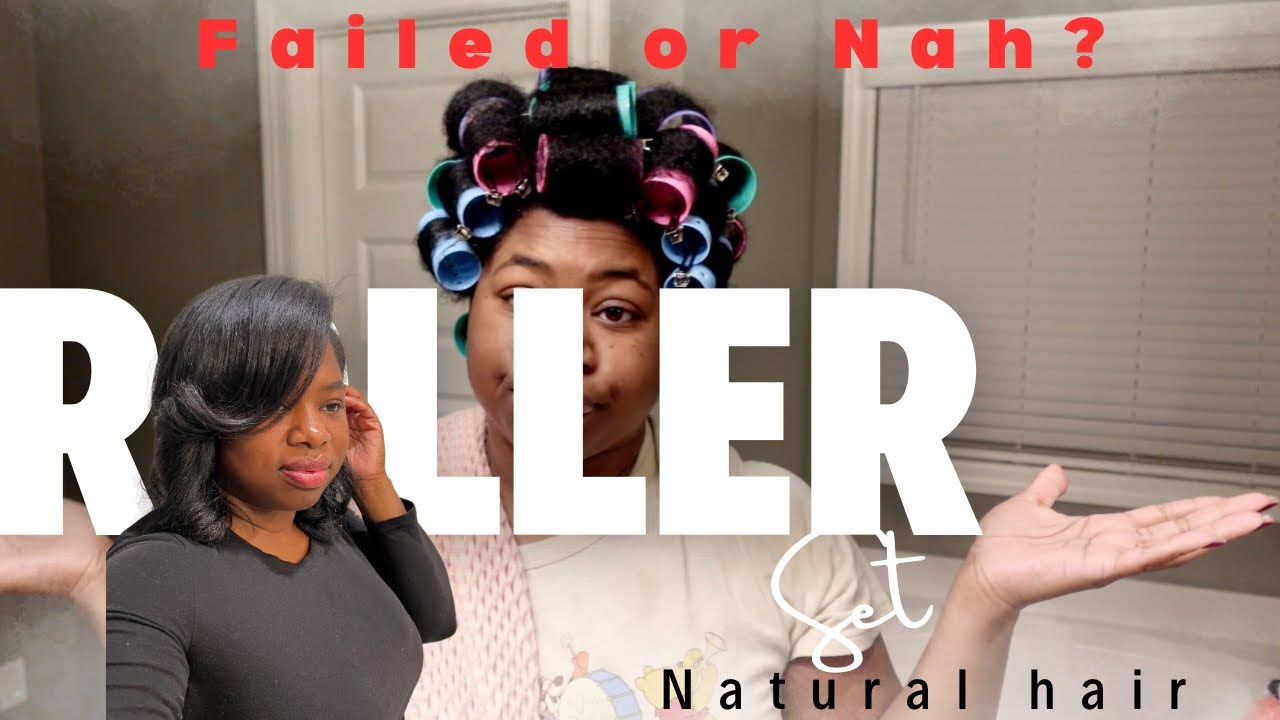 Flat Iron on Natural Hair : Another Failed Roller Set🧐