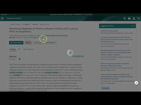 Introduction to ProQuest Central