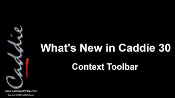 Caddie 30 Context Toolbars