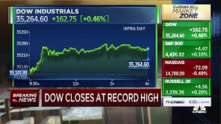 Record closes for the Dow and the S&P today