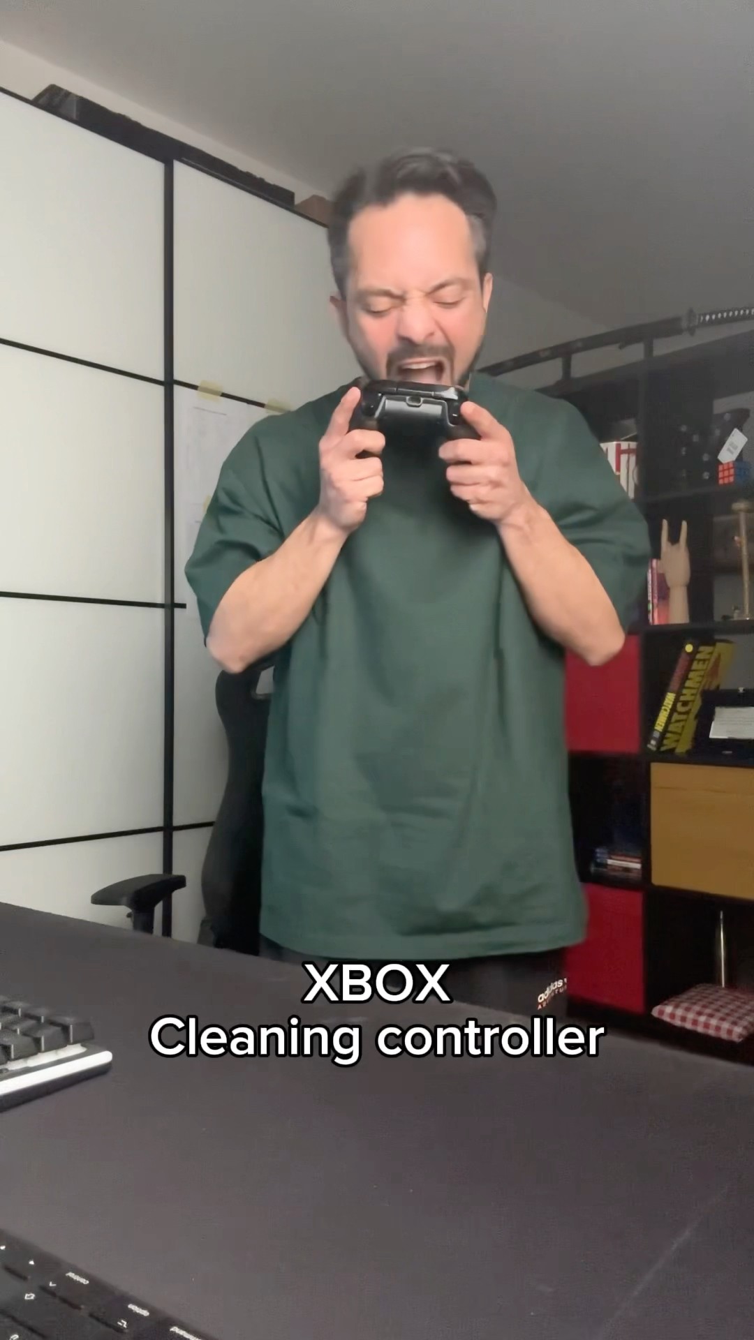 #shorts PlayStation vs Xbox - cleaning controller￼ #funny #comedy #controller #playstation #xbox