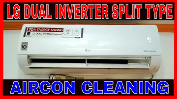 LG Dual Inverter Wall mounted Split type - AIRCON CLEANING step by step tutorial