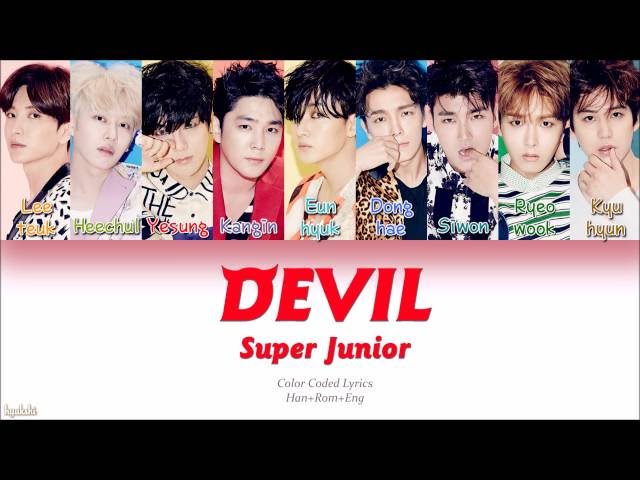 Super Junior (슈퍼주니어) – DEVIL (Color Coded Lyrics) [Han/Rom/Eng] class=