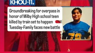 Overpass honoring Milby student killed by train breaks ground