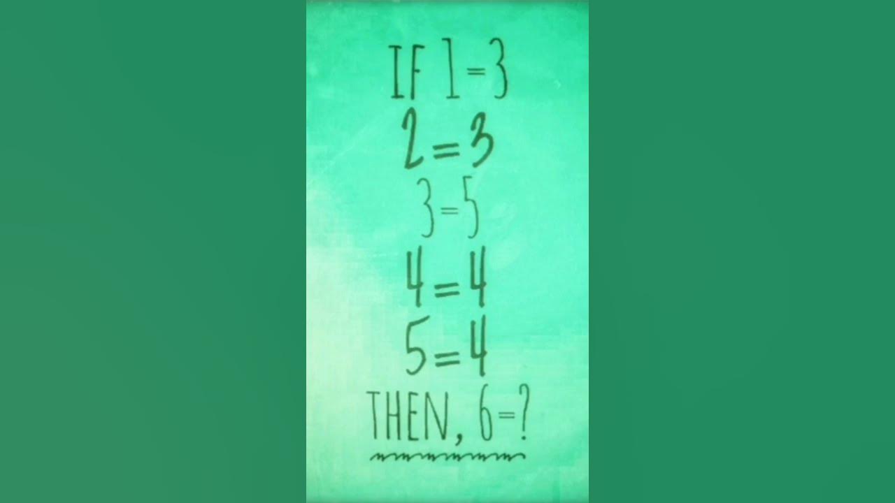 If 1 3 2 3 3 5 4 4 5 4 then 6 youtube
