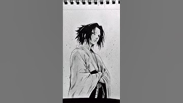 draw sasuke uchiha 🔥#anime #animedrawing #sasuke #naruto