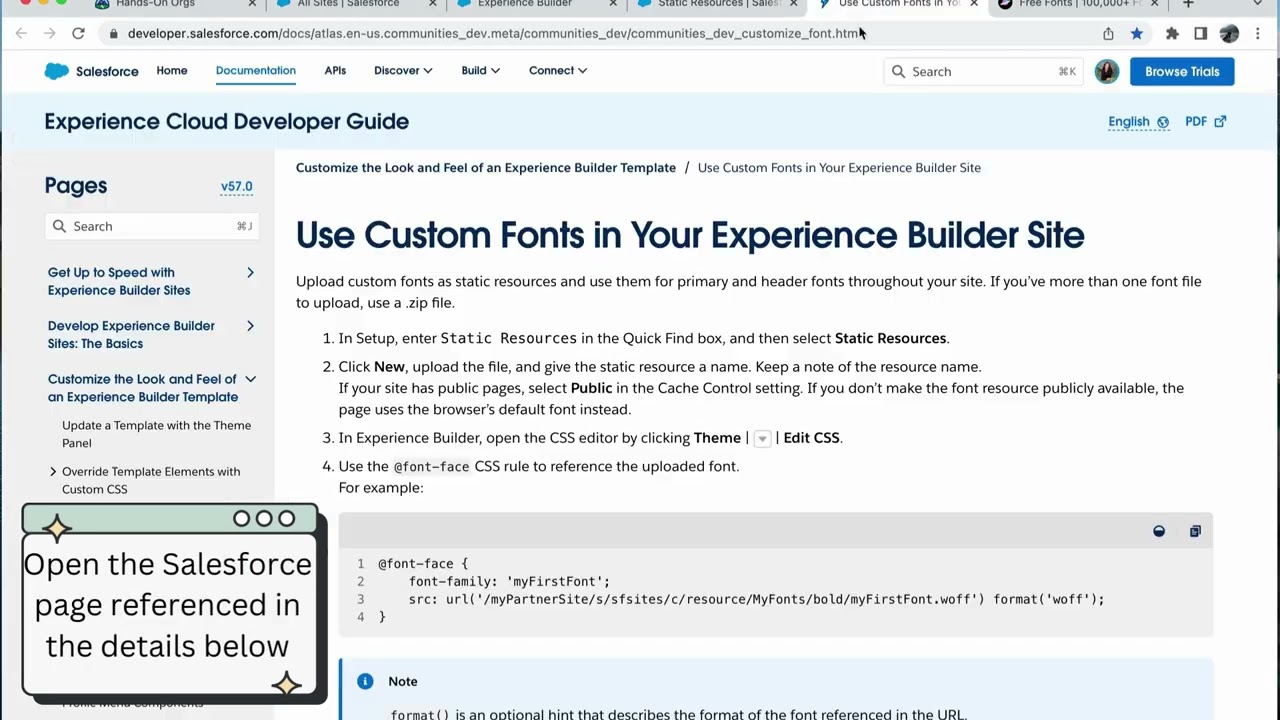 Custom Fonts in Salesforce Experience Site