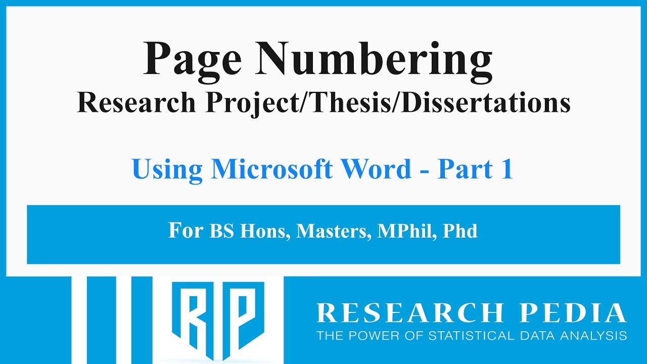 phd thesis page numbering