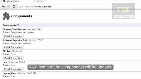 Chrome Component not updated fix