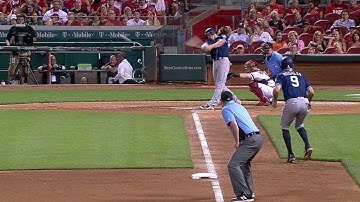 SD@CIN: Myers doubles to left to clear the bases