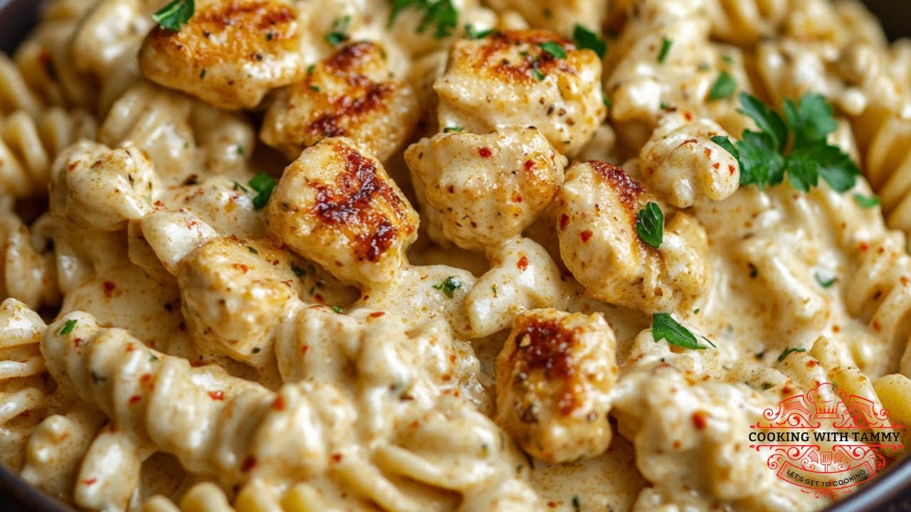 This Cajun Chicken Alfredo Pasta Bake is TOO GOOD to Gatekeep! 4K