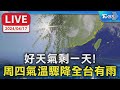 【LIVE】好天氣剩一天！周四氣溫驟降全台有雨