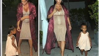 Little North was spotted getting out of a hired car with her famous mom before taking charge of the