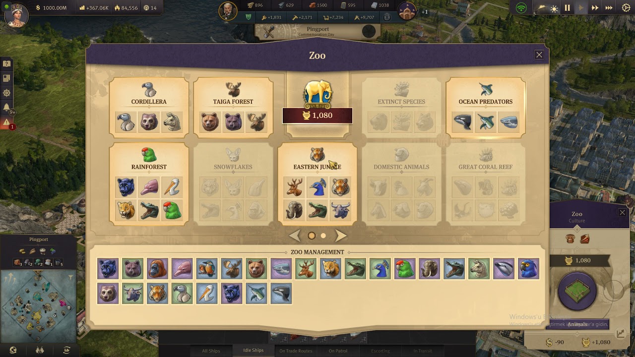 Anno 1800 Zoo Collections (Hayvanat Bahçesi Koleksiyonları) YouTube