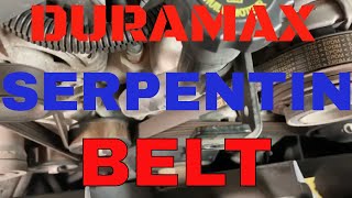 How To Replace A Serpentine Belt In A Duramax Chevy\/Gmc Pickup.