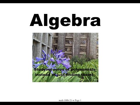 Algebra: ring and