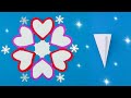 Как вырезать снежинку сердце из бумаги легко [Украшение на День Святого Валентина или на Новый год]
