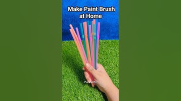 Make Paint Brush at Home |straw hack #shorts #bestoutofwaste #hacks #5minutecrafts #furshorts