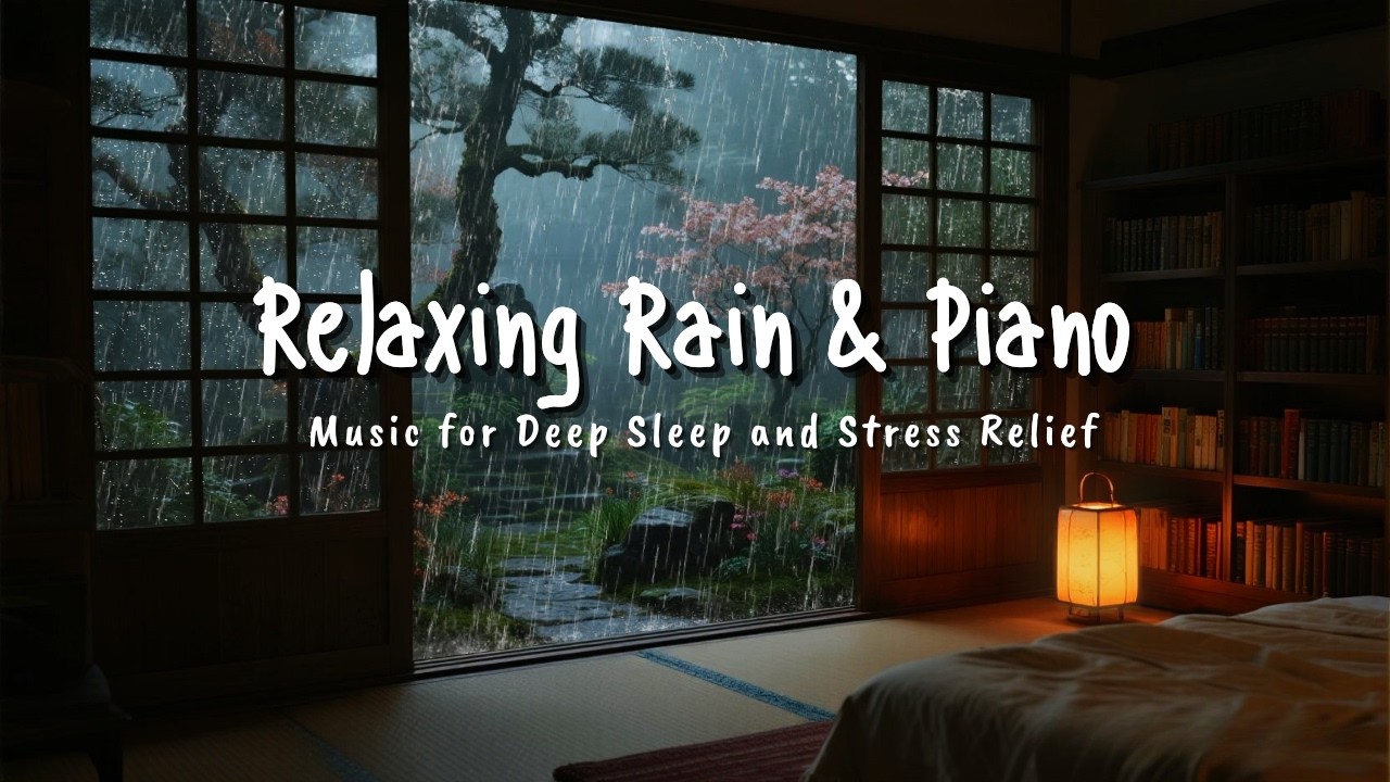 Healing Sleep Music with Soft Rain 🎹 Calm Piano Sounds for Anxiety ...