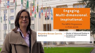 Testimonial Alejandra Rincon Carrillo, Switzerland - MEIG Participant 2023-24 (Executive Education)