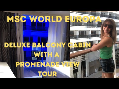 Msc World Europa New Cruise Ship Deluxe Balcony Cabin With Promenade View 11248: Tour x Inside Look