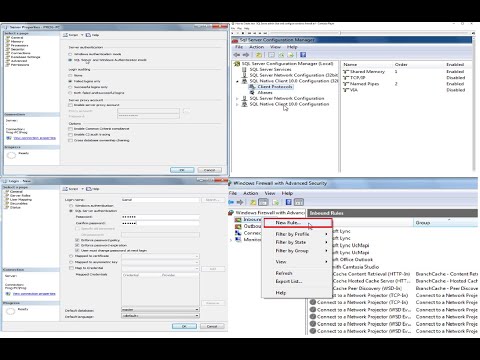 How to Create new  SQL Server admin User, grant permissions and configure windows firewall