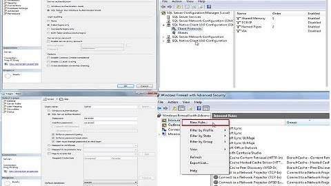 How to Create new  SQL Server admin User, grant permissions and configure windows firewall