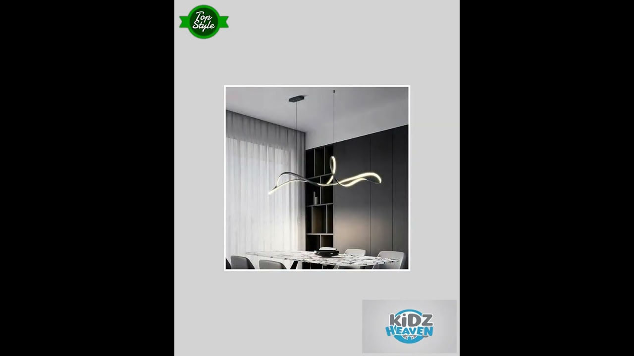 BAMDECOR A210 Modern LED Linear Pendant Lights with Dimmable LED and Adjustable Hanging Length 15...