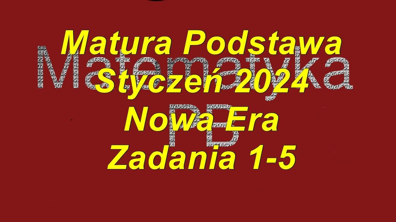 Sprawdzian Szóstoklasisty Nowa Era Arkusze Matura próbna Nowa Era styczeń 2024 zadania 1-5 poziom podstawowy - YouTube