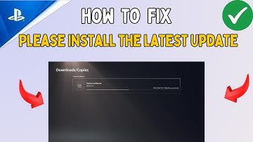 How to Fix Please Install the latest Update file on PS5