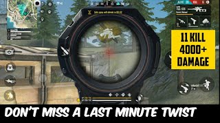 Dont miss a last minute twist | Awesome game | 11 kill 4000+ damage | Classic Bermuda Squad |