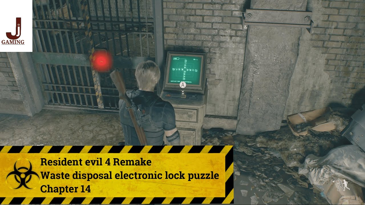 Resident evil 4 remake Waste disposal electronic lock puzzle solution