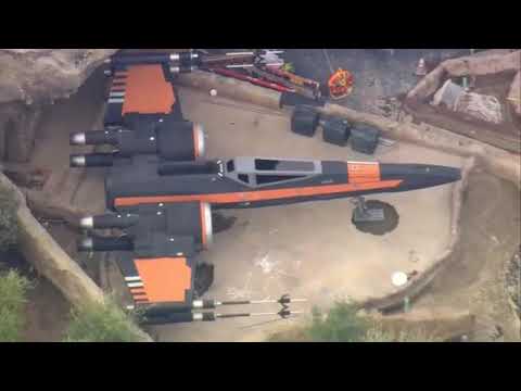 Aerial footage of Disney's 'Star Wars: Galaxy's Edge' before it opens