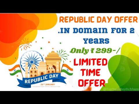 .in Domain 🔥 ₹299 for 1 Year 🥰 Limited Times offer | in domain offer | Republic Day Sale