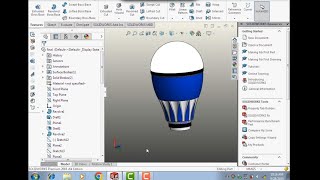 led bulb How to Design Model in Solid works 2016