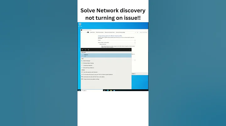 Solve Network Discovery not turning on Issue in Windows Server 2022 #windows #networkdiscovery