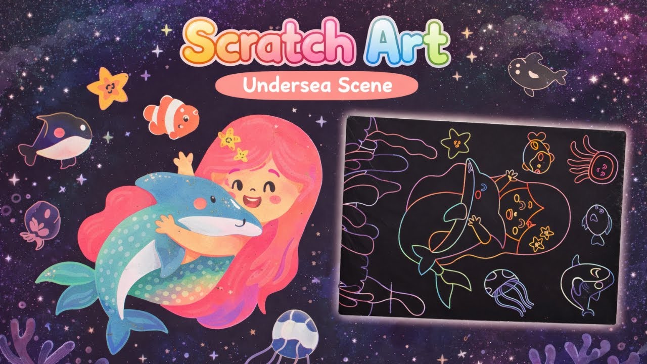 Scratch Art Under the Sea | So Satisfying to Watch - YouTube
