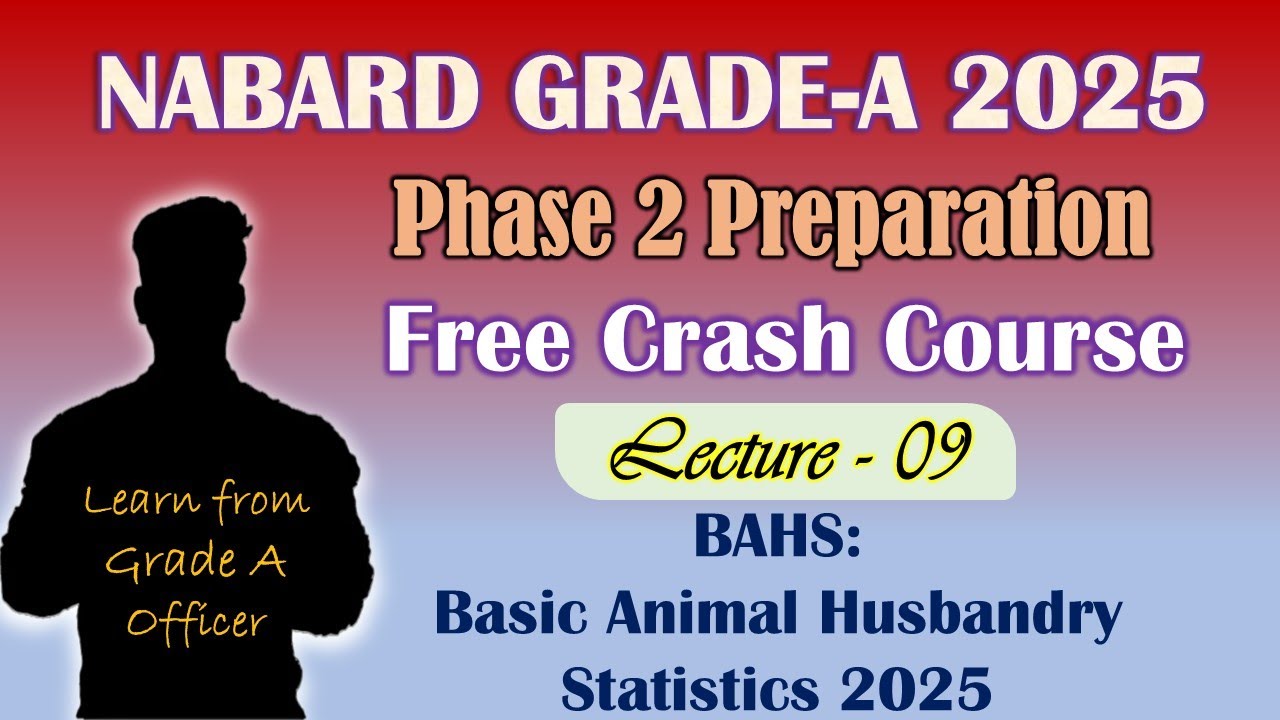 basic animal husbandry statistics 2025 - pwonlyias... Lecture - 09 | Basic Animal Husbandry Statistics 2025 | NABARD Grade A ...