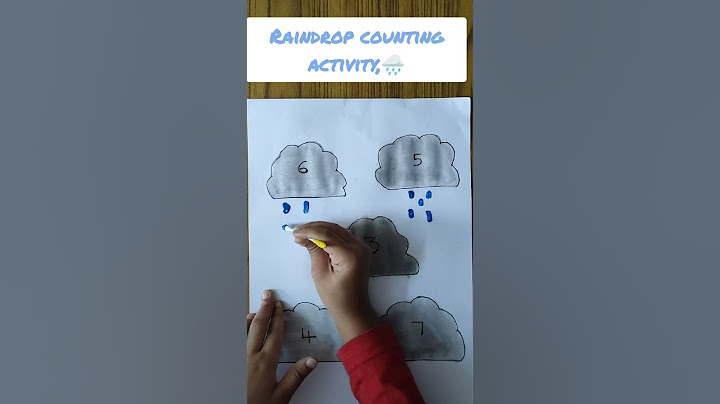 Raindrop counting activity🌧️⛈️#number #preschool #shorts