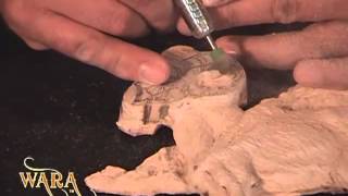 Relief Wood Carving A Big Horn Sheep Ram - Preview Video
