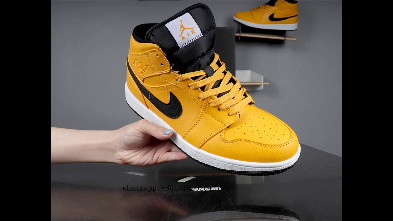 jordan 1 mid yellow taxi