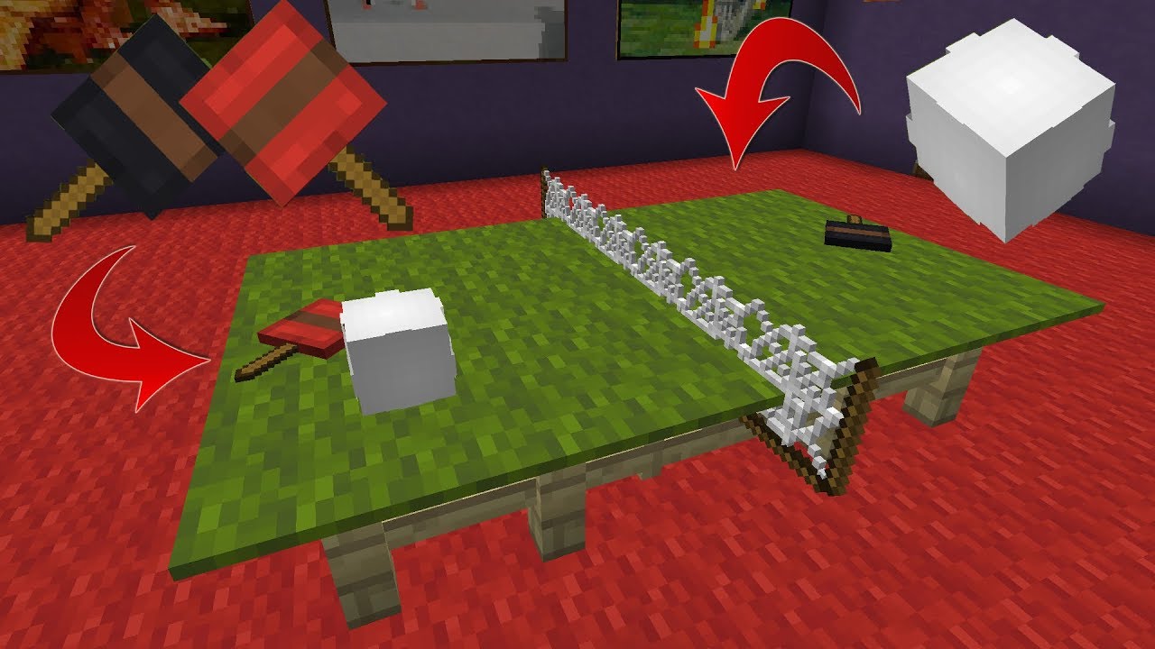 Minecraft How To Make A Ping Pong Table Youtube