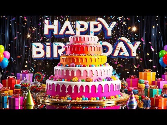🎉 The Sweetest Happy Birthday Song Ever 🎂 Beautiful Cake & Colorful Balloons Celebration