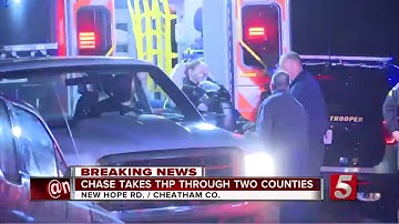 THP-involved chase leads to crash in Cheatham County