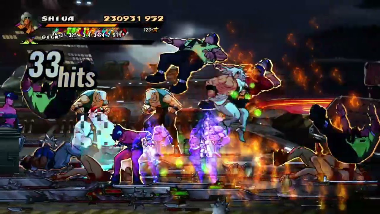 SOR4 survival random (4perks) World Record Lvls 201+ (Streets of Rage 4)