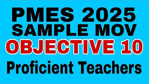 PMES 2025 / MOVs for Objective 10