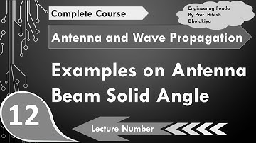 Example of Antenna Beam Solid Angle in Antennas and Wave Propagation by Engineering Funda